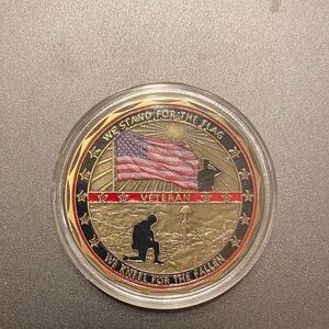 Veteran Commemorative Coin - American Flag Design